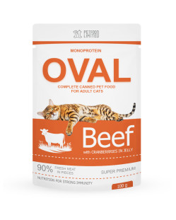 Влажный корм с говядиной TM OVAL