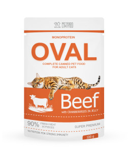 Влажный корм с говядиной TM OVAL