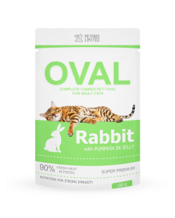 Влажный корм с мясом кролика TM OVAL